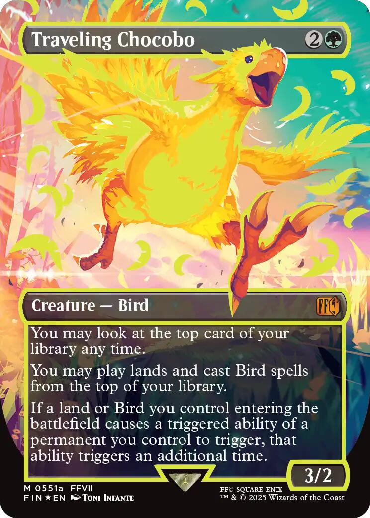 Traveling Chocobo (Borderless) (Neon Ink Yellow) [FINAL FANTASY] | Impulse Games and Hobbies