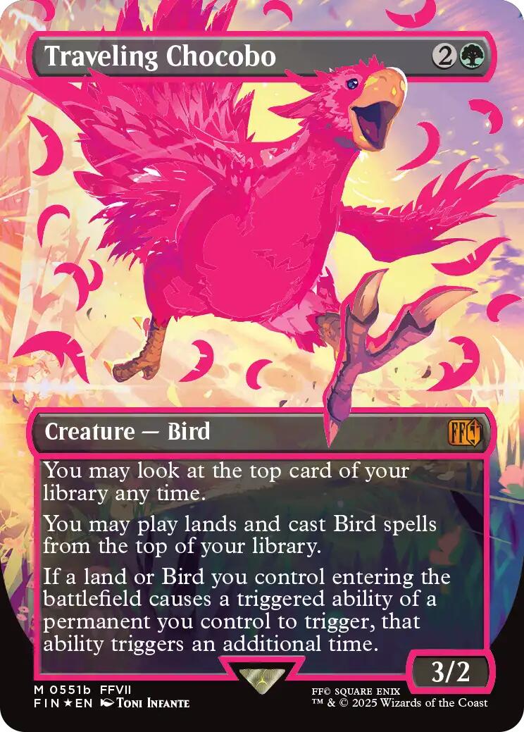 Traveling Chocobo (Borderless) (Neon Ink Pink) [FINAL FANTASY] | Impulse Games and Hobbies
