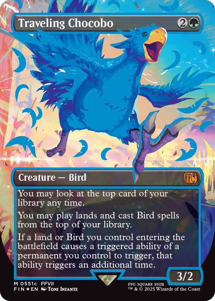 Traveling Chocobo (Borderless) (Neon Ink Blue) [FINAL FANTASY] | Impulse Games and Hobbies