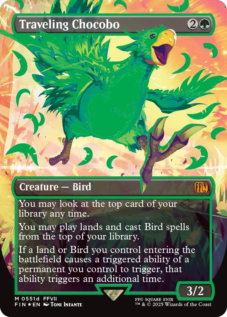 Traveling Chocobo (Borderless) (Neon Ink Green) [FINAL FANTASY] | Impulse Games and Hobbies