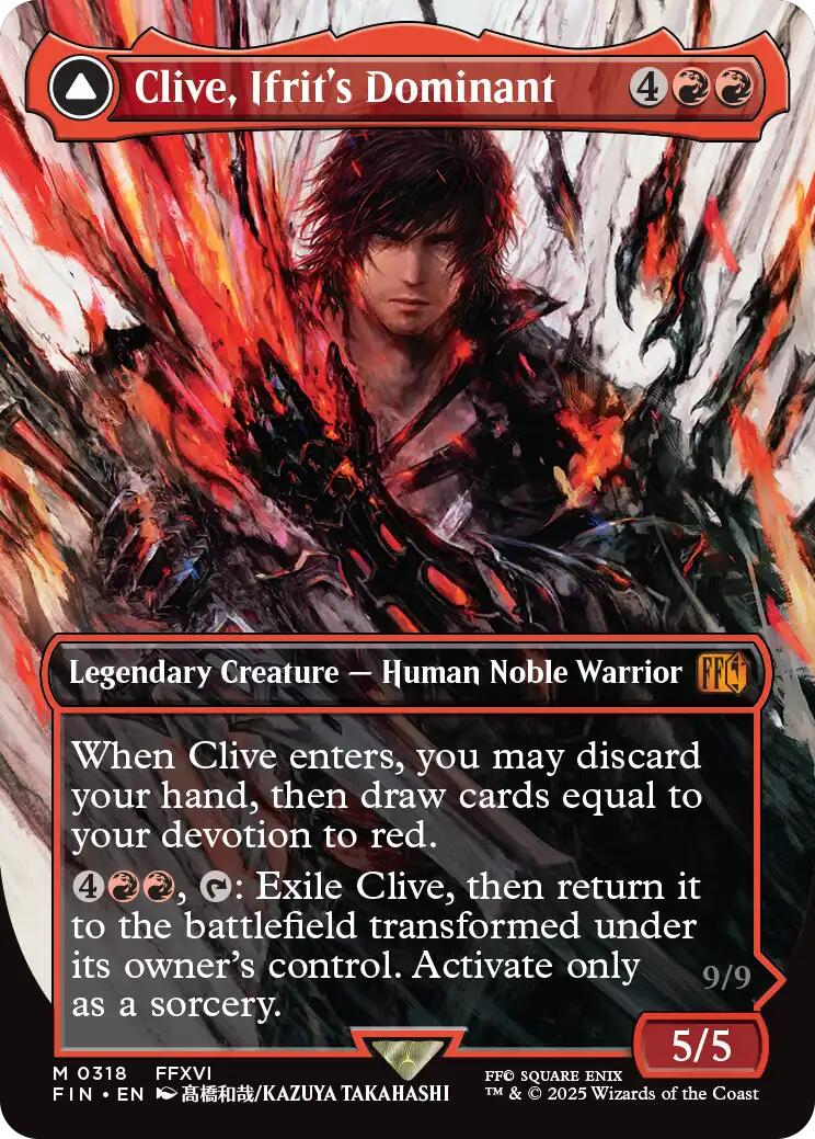 Clive, Ifrit's Dominant // Ifrit, Warden of Inferno (Borderless) (0318) [FINAL FANTASY] | Impulse Games and Hobbies