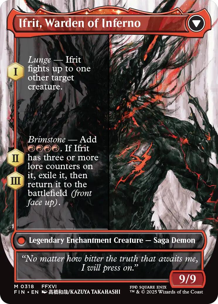Clive, Ifrit's Dominant // Ifrit, Warden of Inferno (Borderless) (0318) [FINAL FANTASY] | Impulse Games and Hobbies