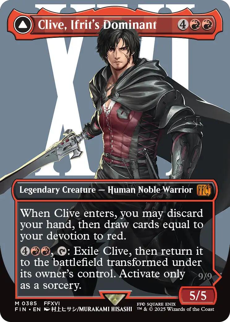 Clive, Ifrit's Dominant // Ifrit, Warden of Inferno (Borderless) (0385) [FINAL FANTASY] | Impulse Games and Hobbies