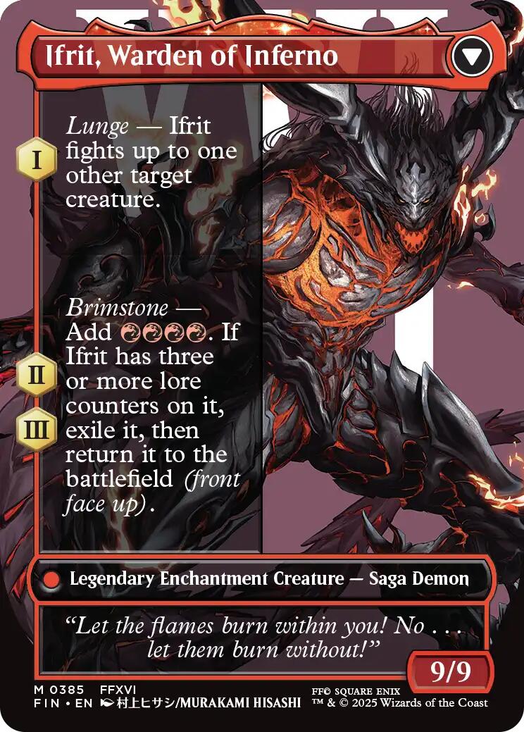 Clive, Ifrit's Dominant // Ifrit, Warden of Inferno (Borderless) (0385) [FINAL FANTASY] | Impulse Games and Hobbies