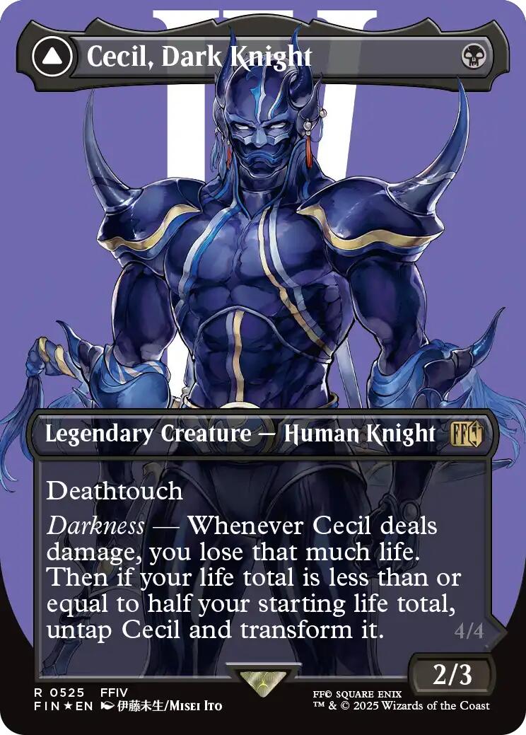 Cecil, Dark Knight // Cecil, Redeemed Paladin (Borderless) (Surge Foil) [FINAL FANTASY] | Impulse Games and Hobbies