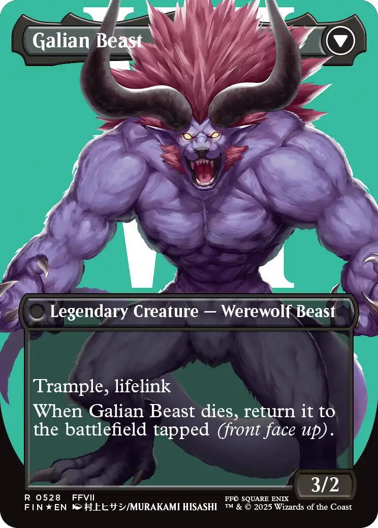 Vincent Valentine // Galian Beast (Borderless) (Surge Foil) [FINAL FANTASY] | Impulse Games and Hobbies