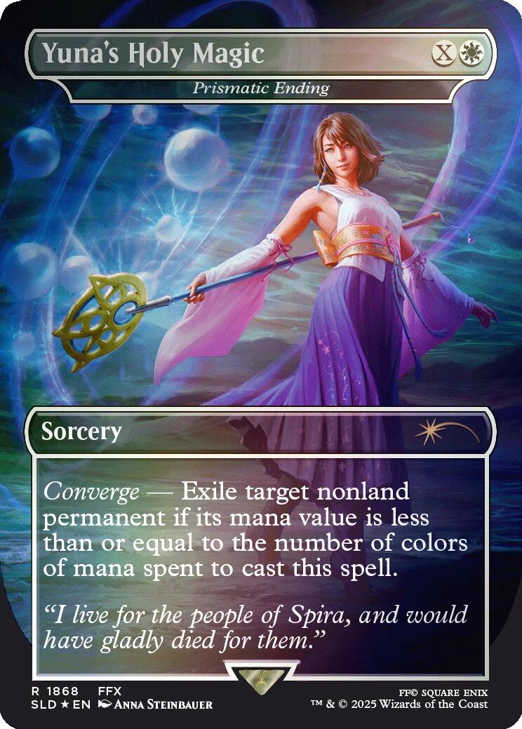 Yuna's Holy Magic - Prismatic Ending (Rainbow Foil) [Secret Lair Drop Series] | Impulse Games and Hobbies