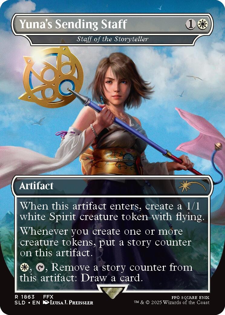 Yuna's Sending Staff - Staff of the Storyteller [Secret Lair Drop Series] | Impulse Games and Hobbies