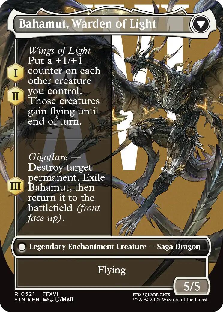 Dion, Bahamut's Dominant // Bahamut, Warden of Light (Borderless) (Surge Foil) [FINAL FANTASY] | Impulse Games and Hobbies
