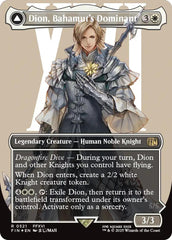Dion, Bahamut's Dominant // Bahamut, Warden of Light (Borderless) (Surge Foil) [FINAL FANTASY] | Impulse Games and Hobbies