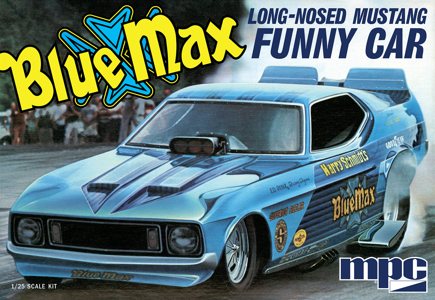 MPC BLUE MAX LONG NOSE MUSTANG FUNNY CAR (1/25) | Impulse Games and Hobbies