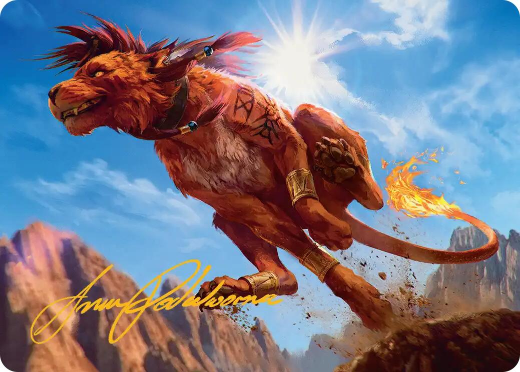 Red XIII, Proud Warrior Art Card (Gold-Stamped Signature) [FINAL FANTASY Art Series] | Impulse Games and Hobbies