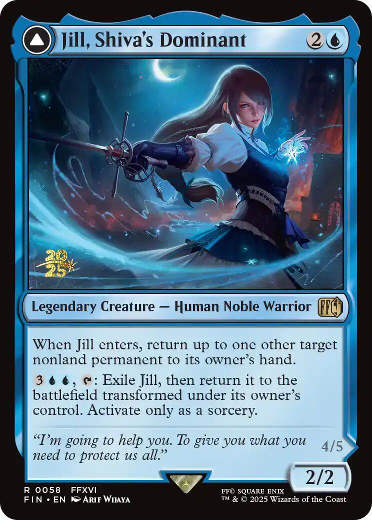 Jill, Shiva's Dominant // Shiva, Warden of Ice [FINAL FANTASY Prerelease Promo] | Impulse Games and Hobbies