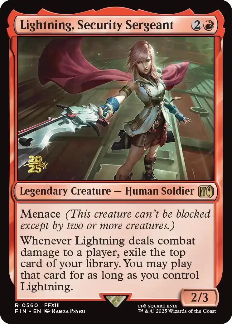 Lightning, Security Sergeant [FINAL FANTASY Prerelease Promo] | Impulse Games and Hobbies