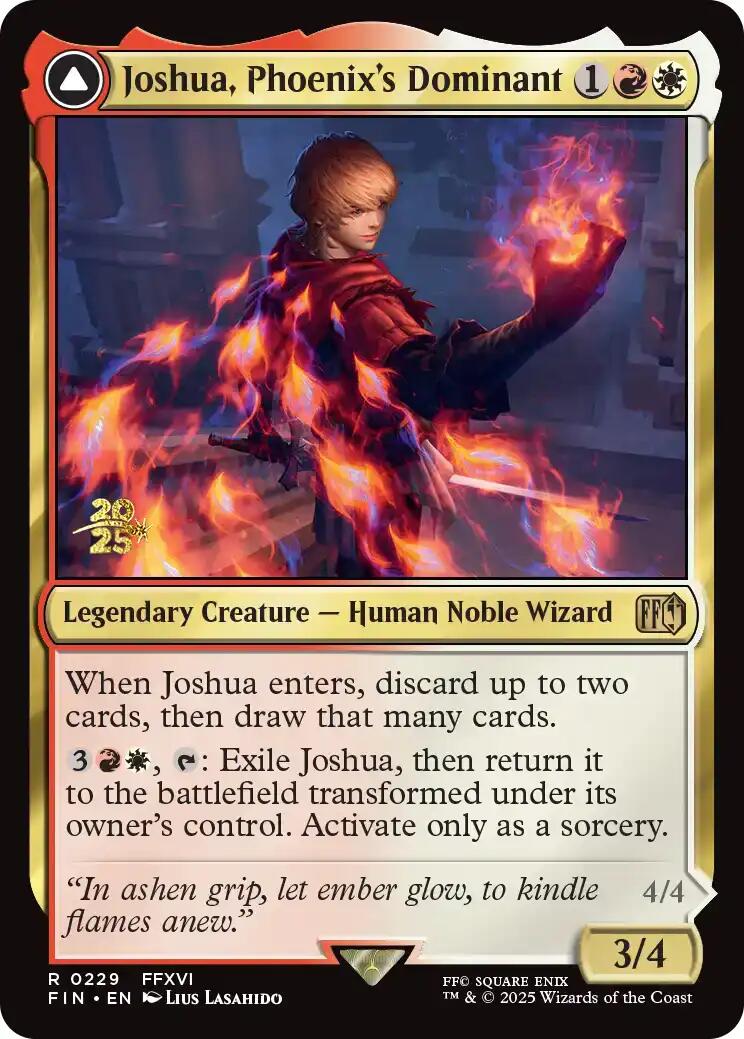 Joshua, Phoenix's Dominant // Phoenix, Warden of Fire [FINAL FANTASY Prerelease Promo] | Impulse Games and Hobbies