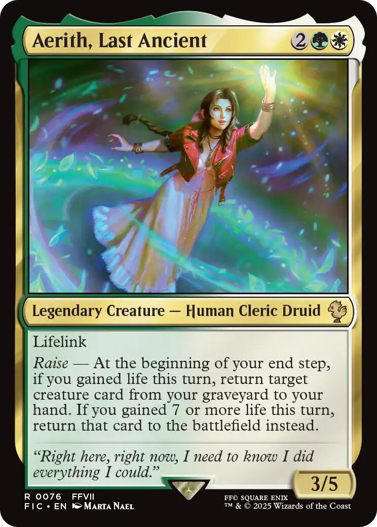 Aerith, Last Ancient (Surge Foil) [FINAL FANTASY Commander] | Impulse Games and Hobbies