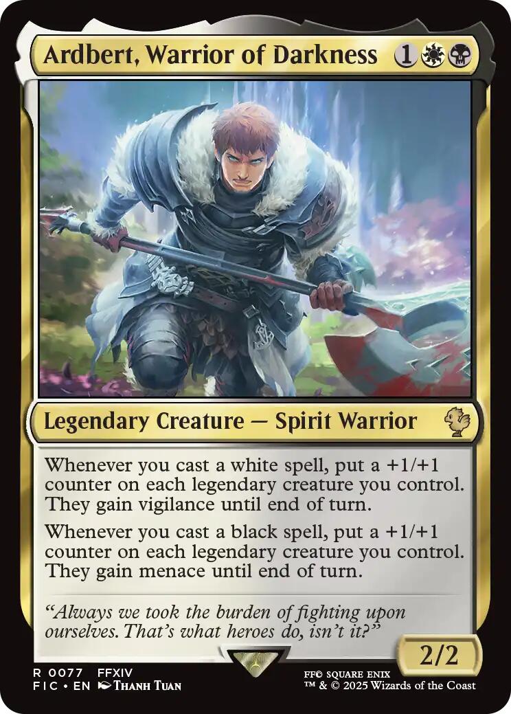 Ardbert, Warrior of Darkness (Surge Foil) [FINAL FANTASY Commander] | Impulse Games and Hobbies
