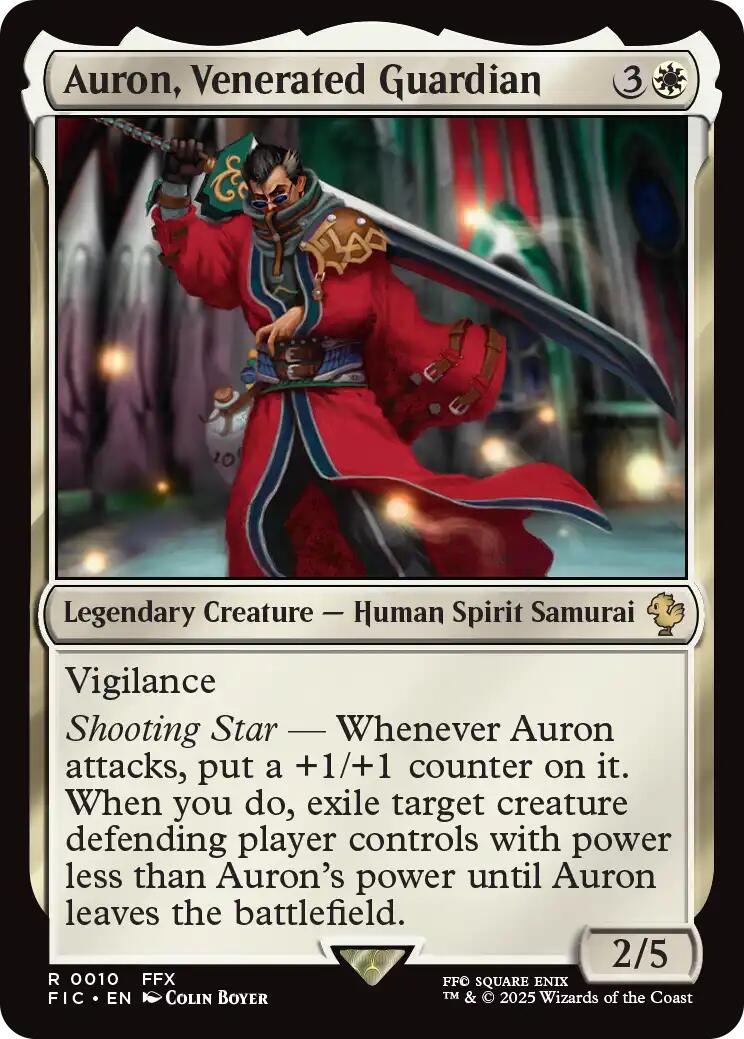 Auron, Venerated Guardian (Surge Foil) [FINAL FANTASY Commander] | Impulse Games and Hobbies
