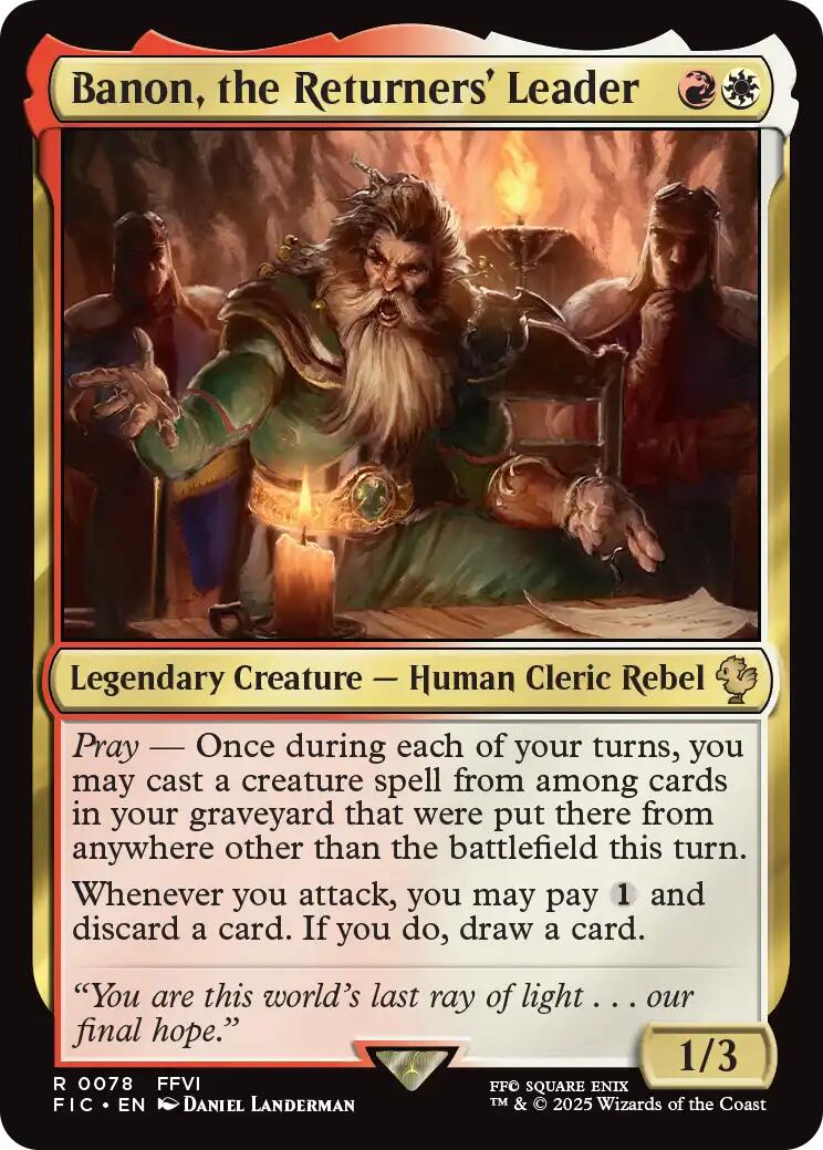 Banon, the Returners' Leader (Surge Foil) [FINAL FANTASY Commander] | Impulse Games and Hobbies