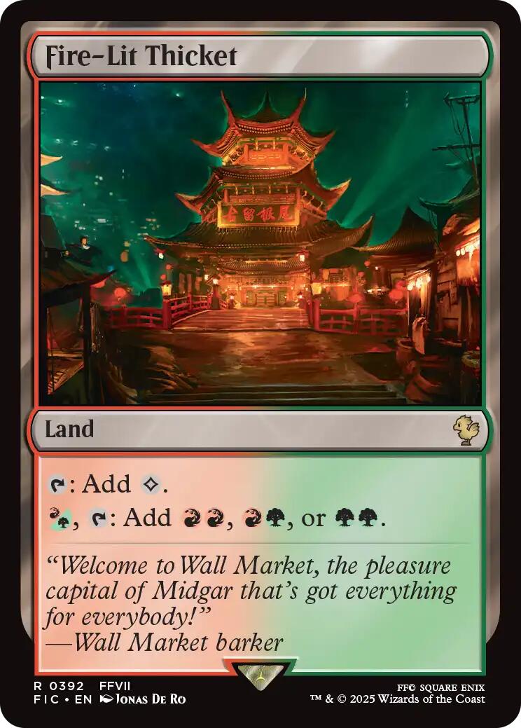 Fire-Lit Thicket (Surge Foil) [FINAL FANTASY Commander] | Impulse Games and Hobbies