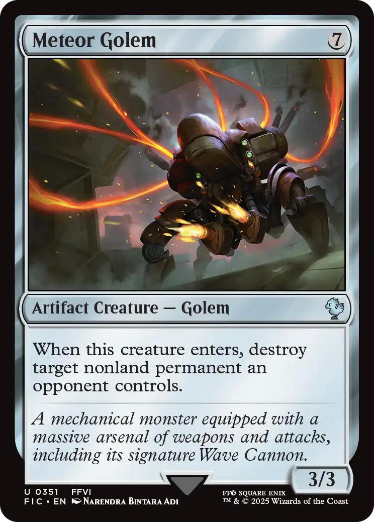 Meteor Golem (Surge Foil) [FINAL FANTASY Commander] | Impulse Games and Hobbies