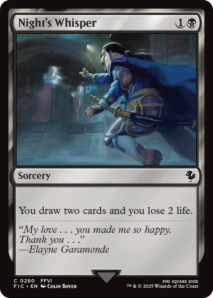 Night's Whisper (Surge Foil) [FINAL FANTASY Commander] | Impulse Games and Hobbies