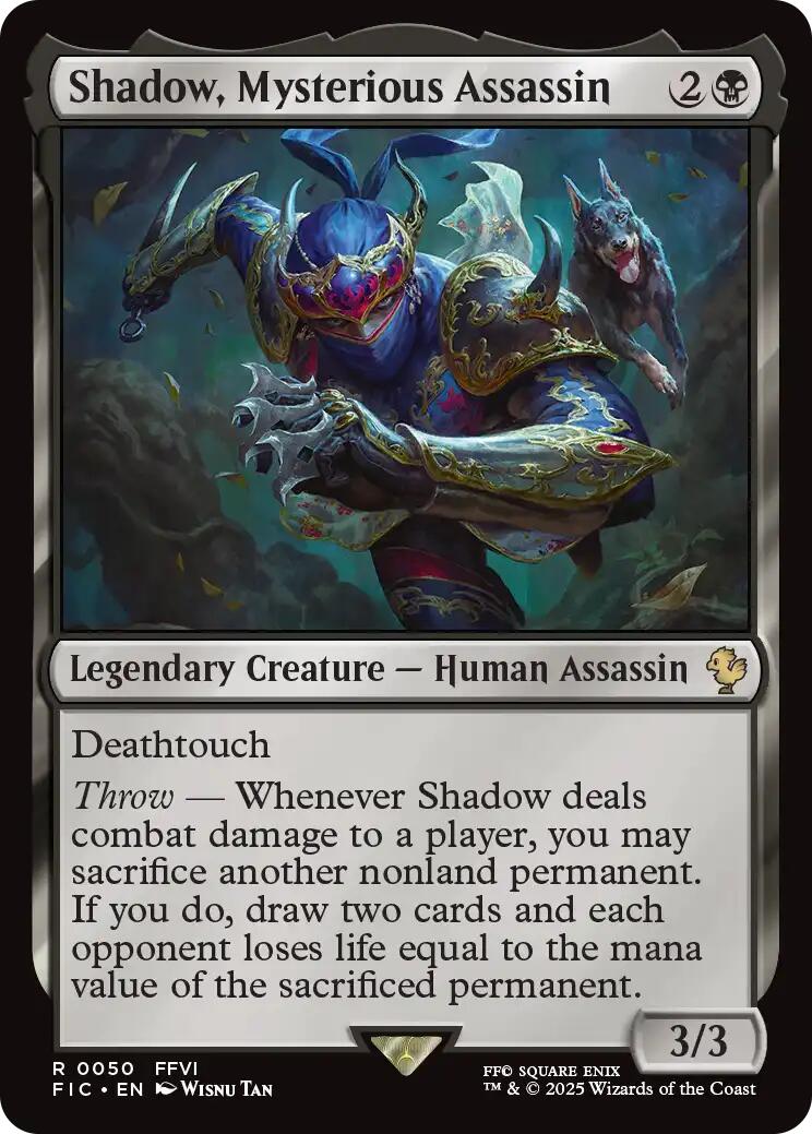 Shadow, Mysterious Assassin (Surge Foil) [FINAL FANTASY Commander] | Impulse Games and Hobbies