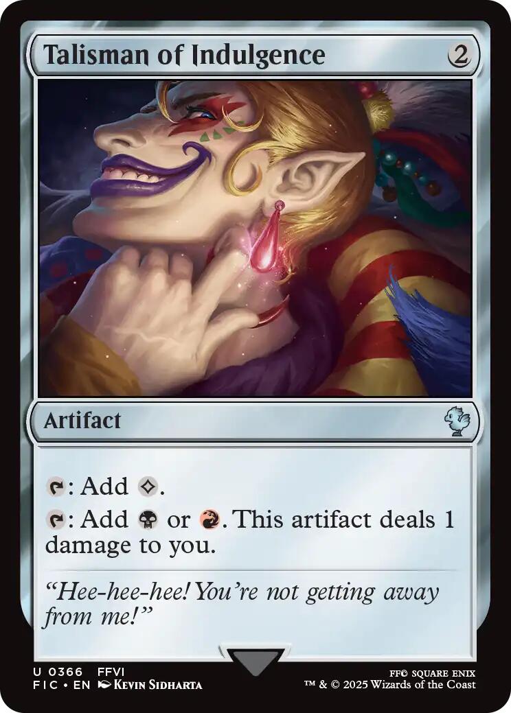 Talisman of Indulgence (Surge Foil) [FINAL FANTASY Commander] | Impulse Games and Hobbies