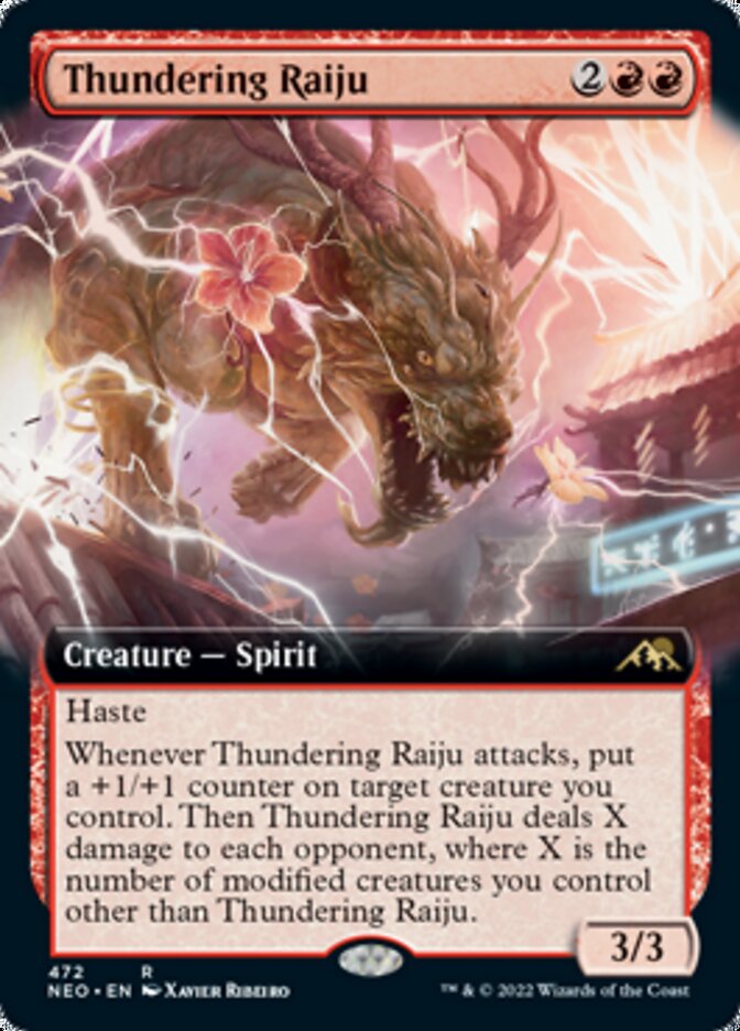 Thundering Raiju (Extended Art) [Kamigawa: Neon Dynasty] | Impulse Games and Hobbies