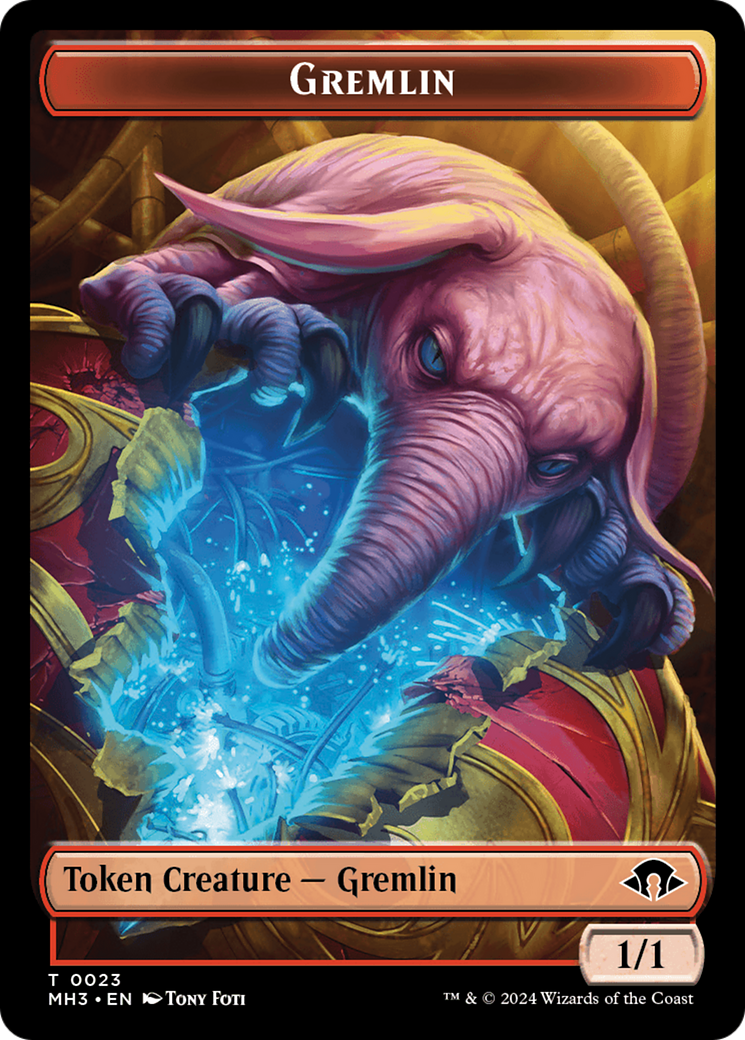 Copy (Ripple Foil) // Gremlin Double-Sided Token [Modern Horizons 3 Tokens] | Impulse Games and Hobbies