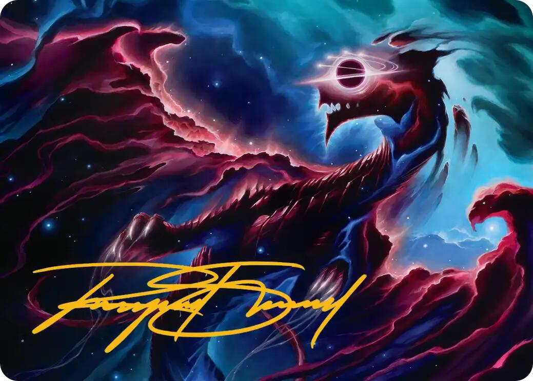 Nova Hellkite Art Card (18/54) (Gold-Stamped Signature) [Edge of Eternities Art Series] | Impulse Games and Hobbies