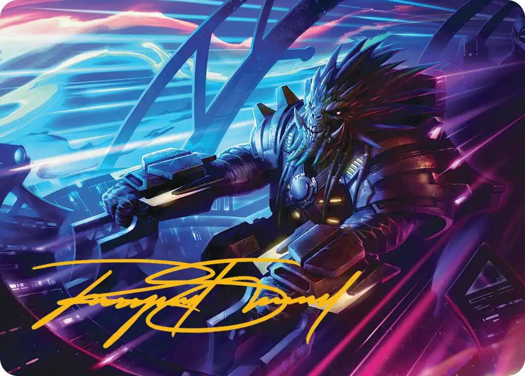 Tannuk, Steadfast Second Art Card (Gold-Stamped Signature) [Edge of Eternities Art Series] | Impulse Games and Hobbies
