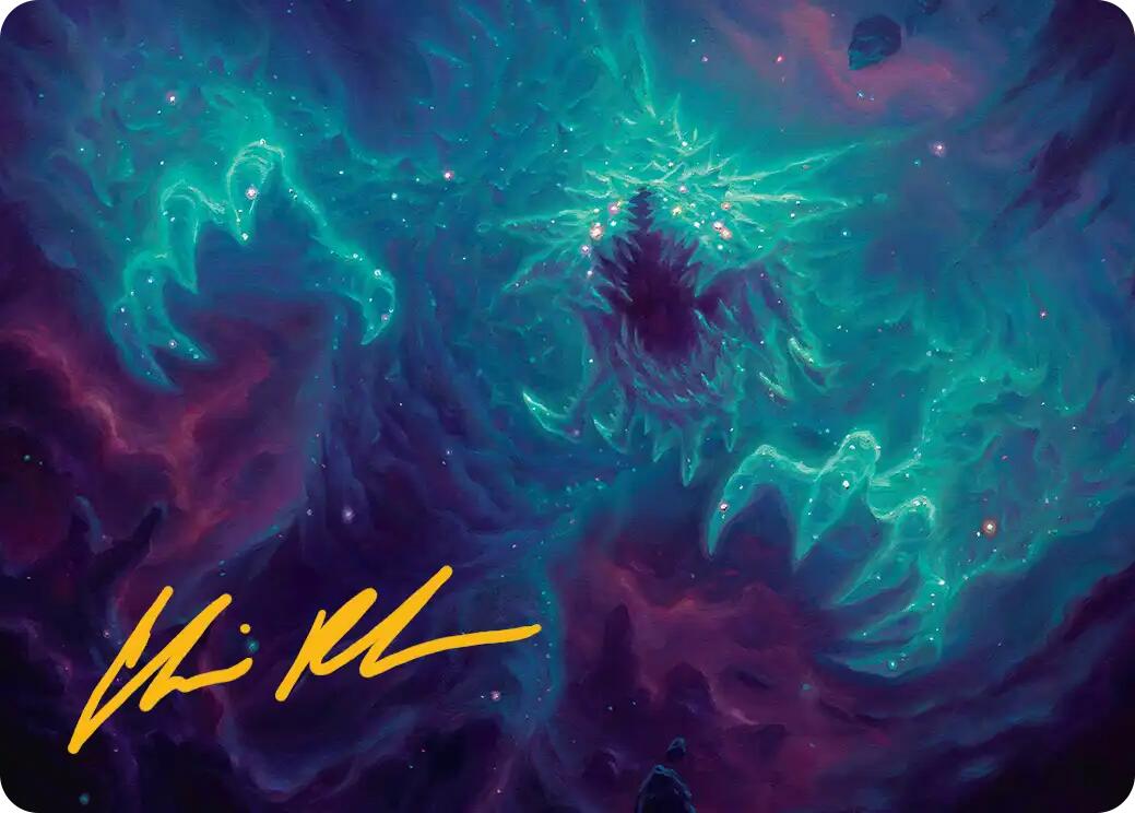 Cosmogoyf Art Card (Gold-Stamped Signature) [Edge of Eternities Art Series] | Impulse Games and Hobbies