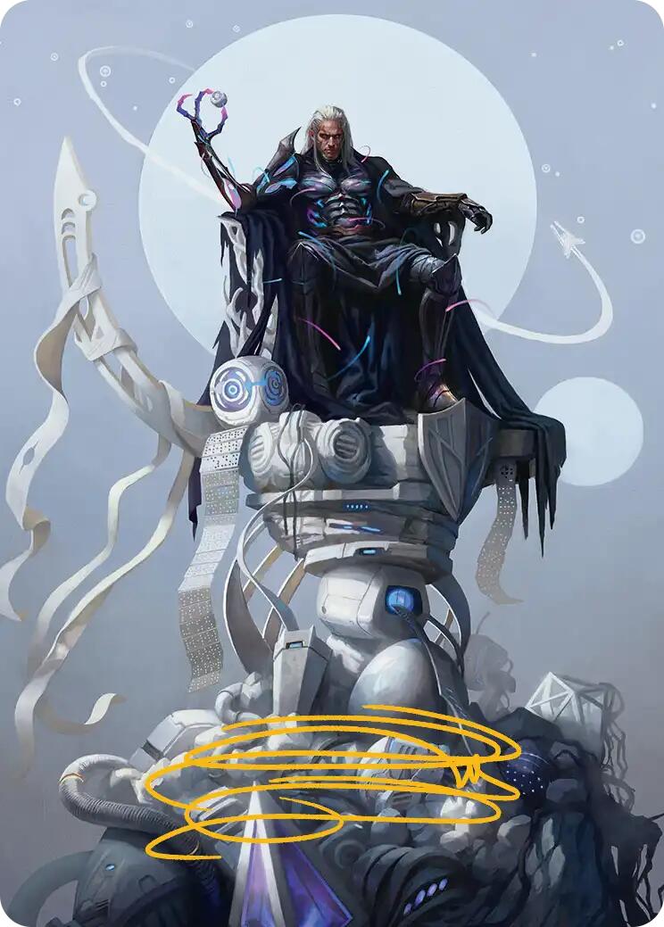 Tezzeret, Cruel Captain Art Card (35/54) (Gold-Stamped Signature) [Edge of Eternities Art Series] | Impulse Games and Hobbies