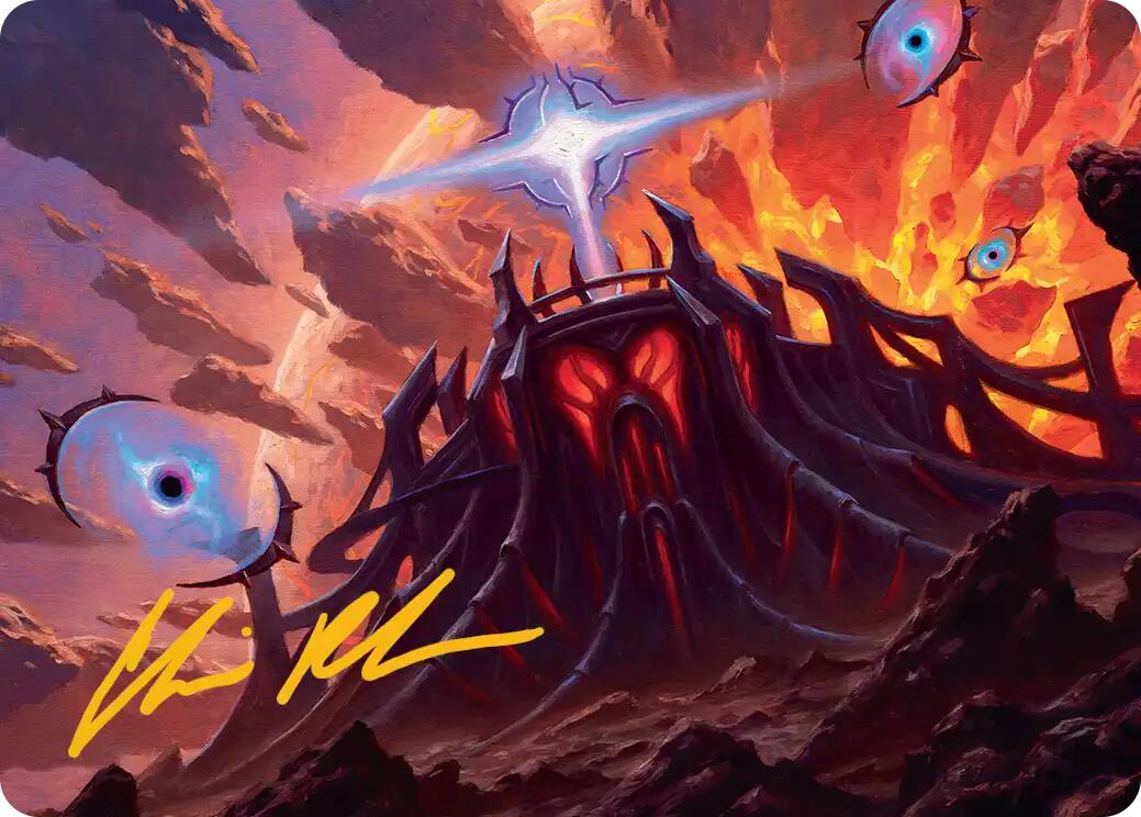 Secluded Starforge Art Card (Gold-Stamped Signature) [Edge of Eternities Art Series] | Impulse Games and Hobbies