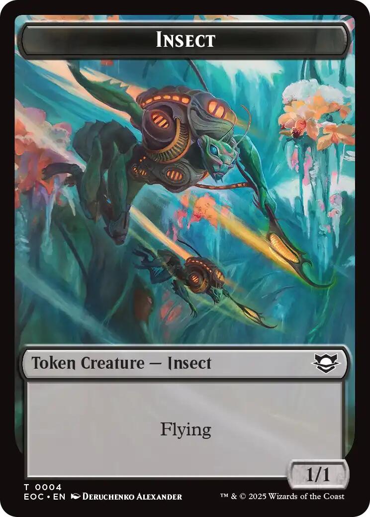 Insect // Elemental (0007) Double-Sided Token [Edge of Eternities Commander Tokens] | Impulse Games and Hobbies