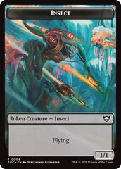 Insect // Elemental (0007) Double-Sided Token [Edge of Eternities Commander Tokens] | Impulse Games and Hobbies
