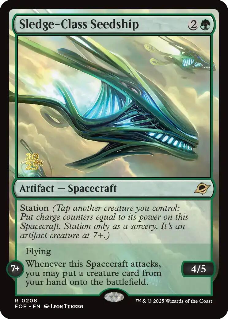 Sledge-Class Seedship [Edge of Eternities Prerelease Promos] | Impulse Games and Hobbies