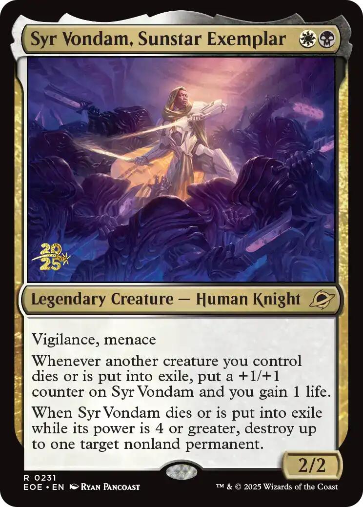 Syr Vondam, Sunstar Exemplar [Edge of Eternities Prerelease Promos] | Impulse Games and Hobbies