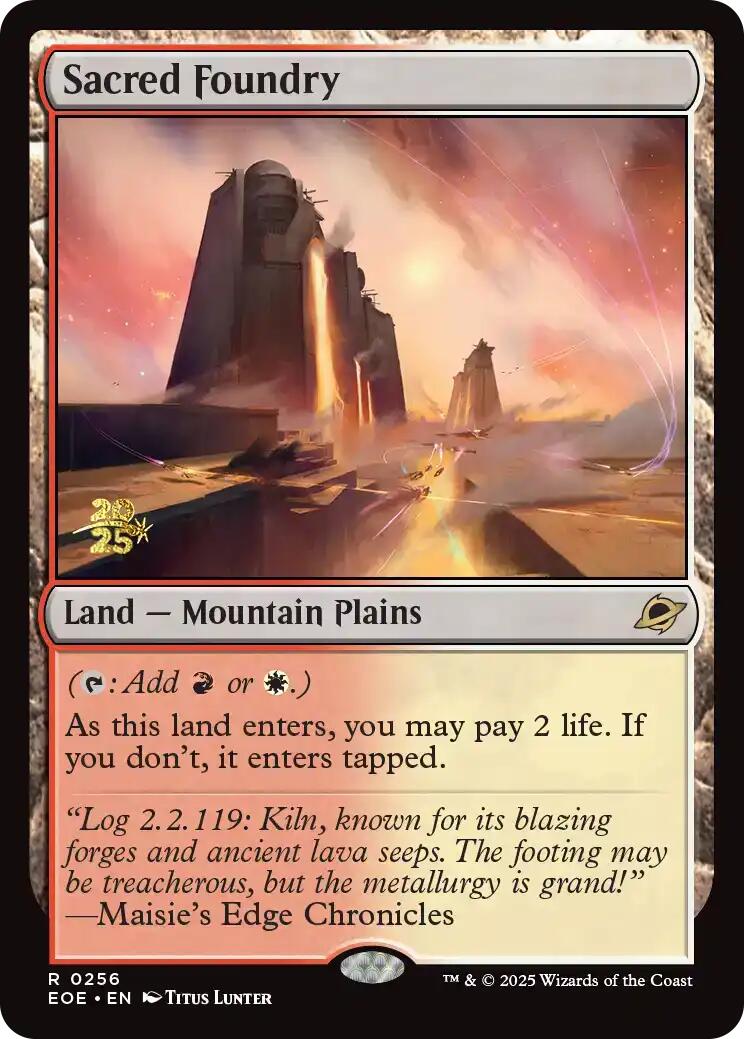 Sacred Foundry [Edge of Eternities Prerelease Promos] | Impulse Games and Hobbies