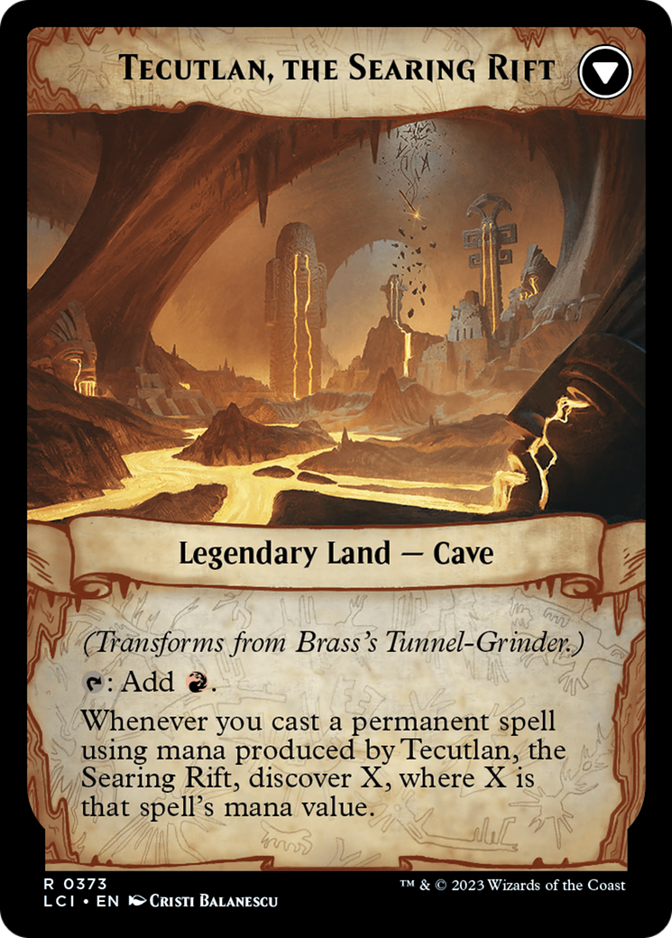 Brass's Tunnel-Grinder // Tecutlan, The Searing Rift (Extended Art) [The Lost Caverns of Ixalan] | Impulse Games and Hobbies