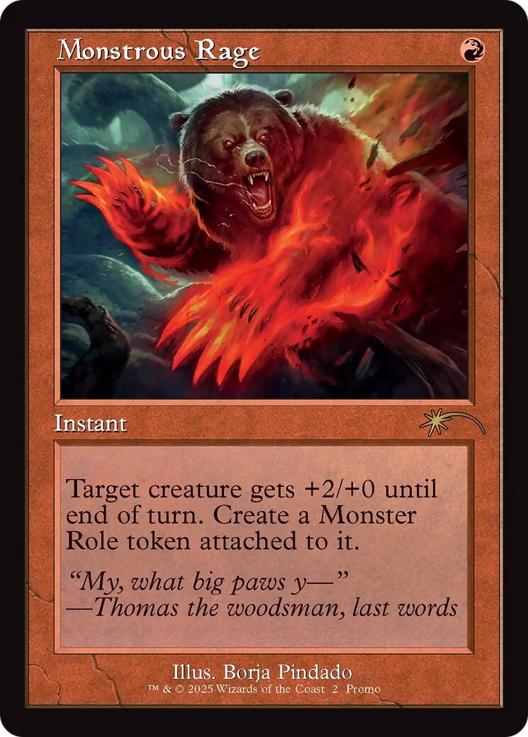 Monstrous Rage (Retro Frame) [Standard Showdown Promos] | Impulse Games and Hobbies