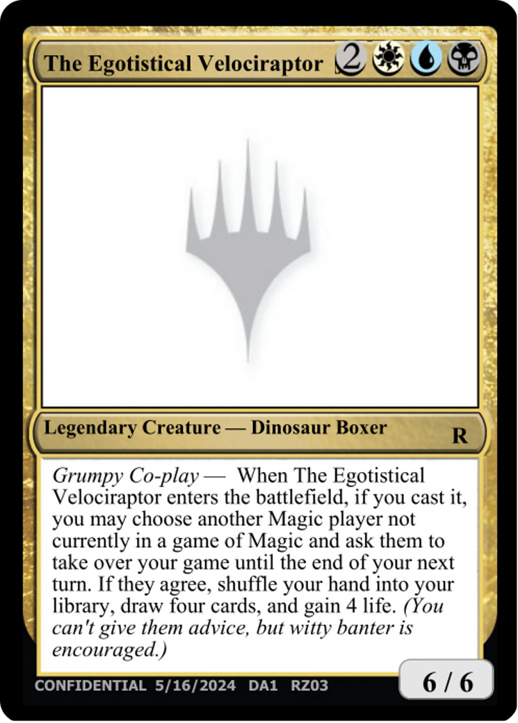 The Egotistical Velociraptor [Mystery Booster 2 Playtest Cards] | Impulse Games and Hobbies