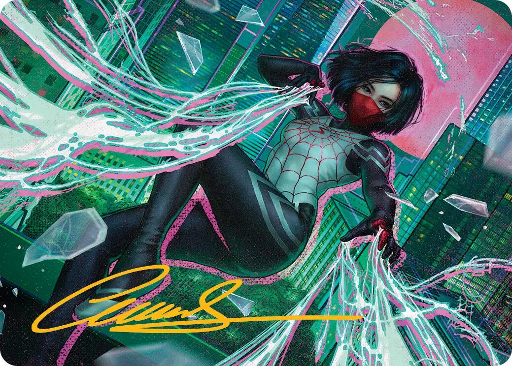 Silk, Web Weaver Art Card (29/54) (Gold-Stamped Signature) [Marvel's Spider-Man Art Series] | Impulse Games and Hobbies