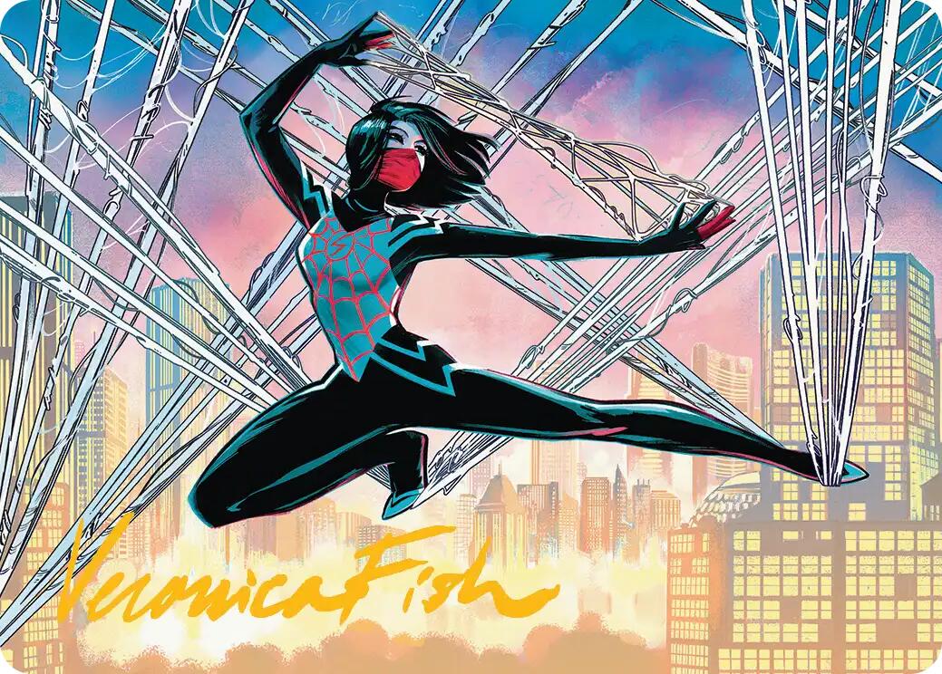 Silk, Web Weaver Art Card (39/54) (Gold-Stamped Signature) [Marvel's Spider-Man Art Series] | Impulse Games and Hobbies