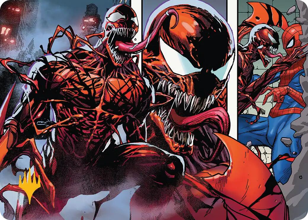 Carnage, Crimson Chaos Art Card (Gold-Stamped Planeswalker Symbol) [Marvel's Spider-Man Art Series] | Impulse Games and Hobbies