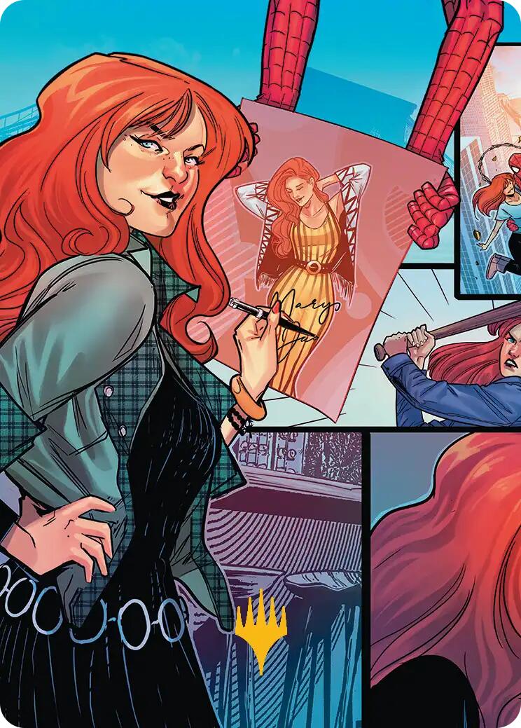 Mary Jane Watson Art Card (Gold-Stamped Planeswalker Symbol) [Marvel's Spider-Man Art Series] | Impulse Games and Hobbies