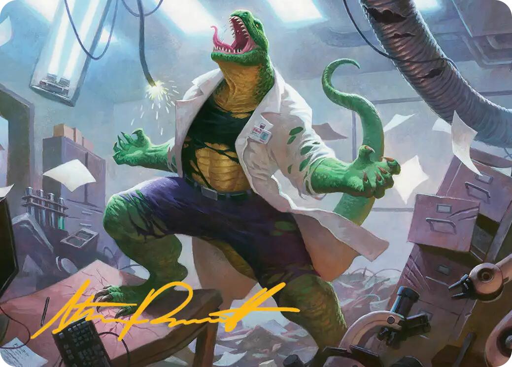 Lizard, Connors's Curse Art Card (Gold-Stamped Signature) [Marvel's Spider-Man Art Series] | Impulse Games and Hobbies