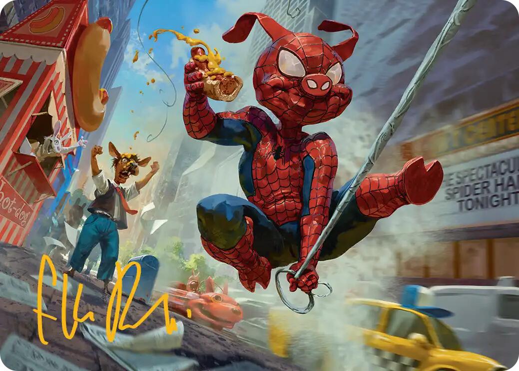 Spider-Ham, Peter Porker Art Card (Gold-Stamped Signature) [Marvel's Spider-Man Art Series] | Impulse Games and Hobbies