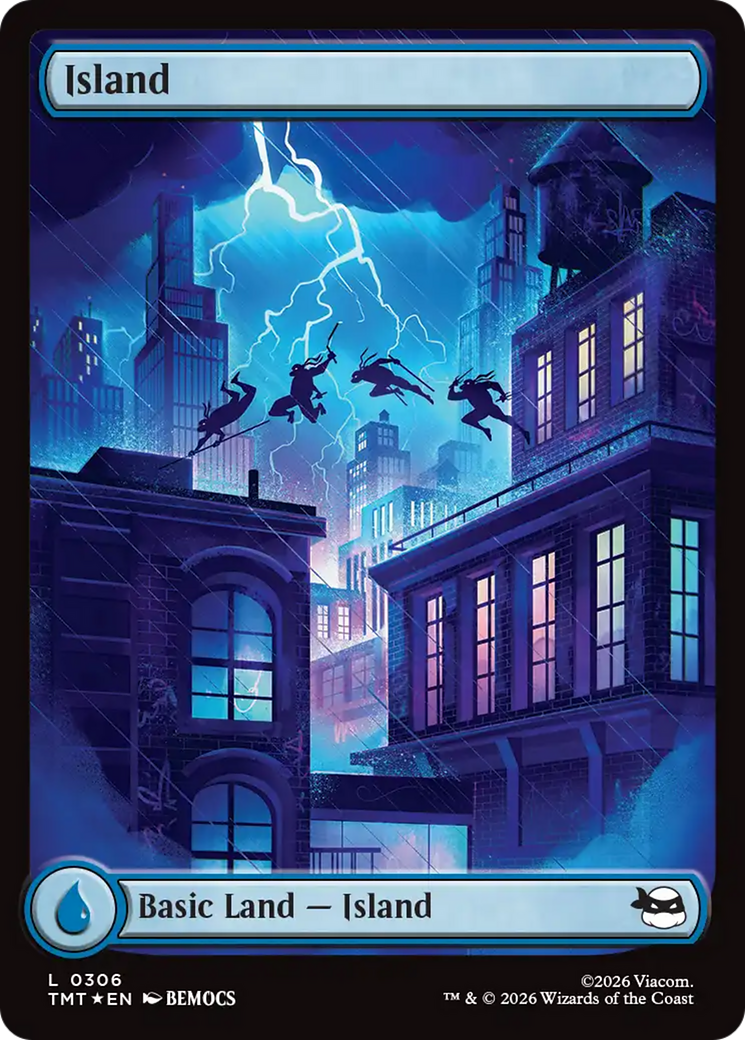 Island (0306) (Surge Foil) [Teenage Mutant Ninja Turtles] | Impulse Games and Hobbies